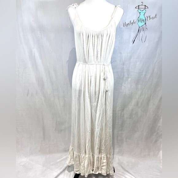 Silk & Salt white Croatian maxi dress size medium - Picture 2 of 6